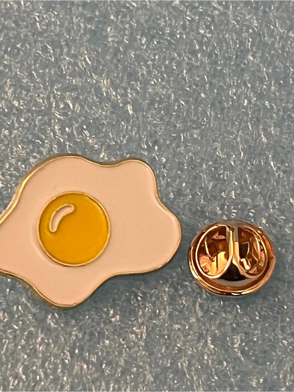 Cute Fried Egg Enamel Pin - White & Yellow Women’s Accessory